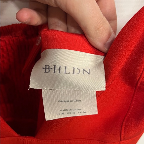 Anthropologie BHLDN Sage Sweetheart Stretch Crepe Midi Dress Women’s M Evening - Picture 4 of 6